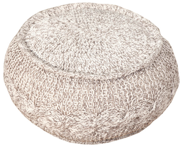 LR Home Astrid 99710 Grey Natural Pouf