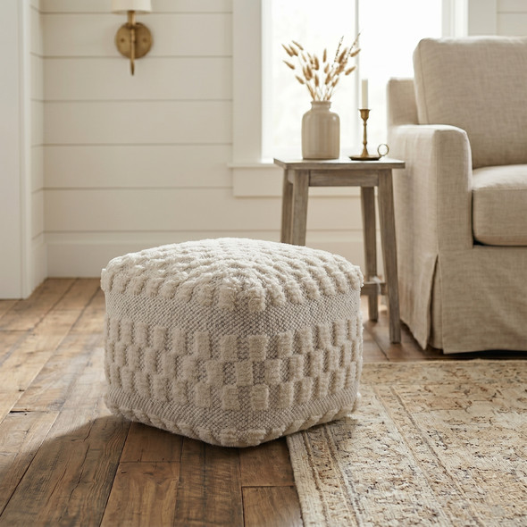 LR Home Morningside 99765 Cream Pouf