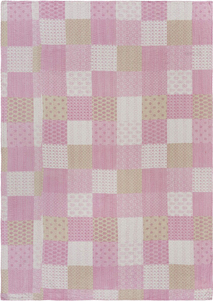 LR Home Kantha 80153 Light Pink Throw