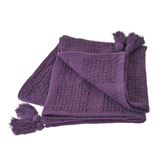 LR Home Belgium 80161 Purple Throw