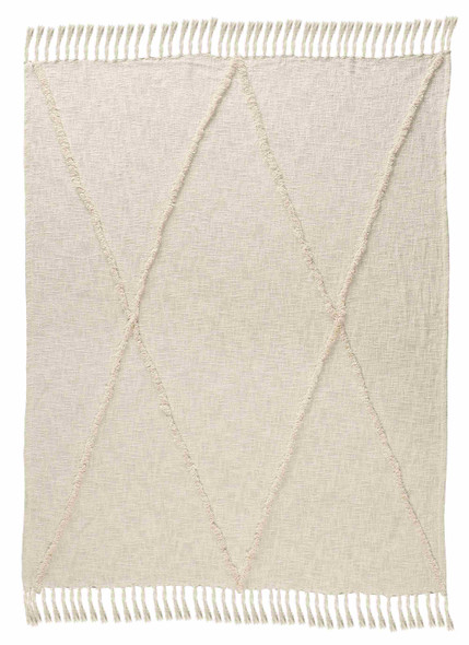 LR Home Diamond 80177 Birch Cream Throw