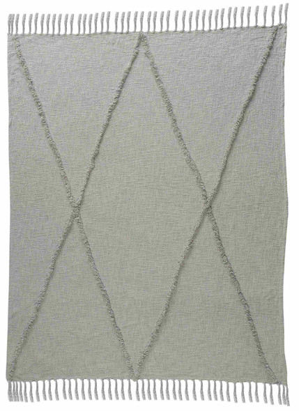 LR Home Diamond 80177 Light Gray Throw