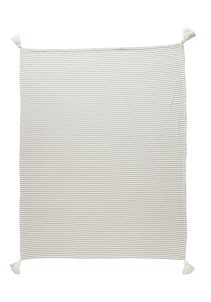 LR Home Insignia 80178 Gray Ivory Throw