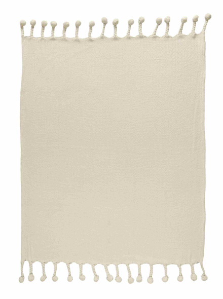 LR Home Sundry 80181 Cream Throw