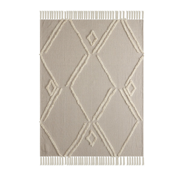 LR Home Diamond 80185 Beige Cream Throw