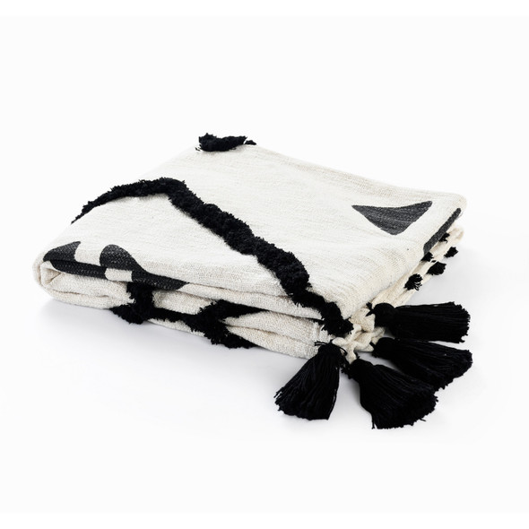 LR Home Avant-garde 80197 Black White Throw