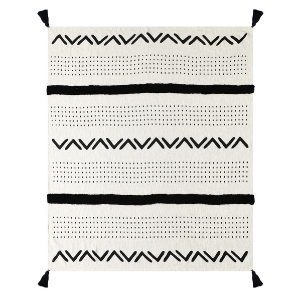 LR Home Avant-garde 80198 Black White Throw