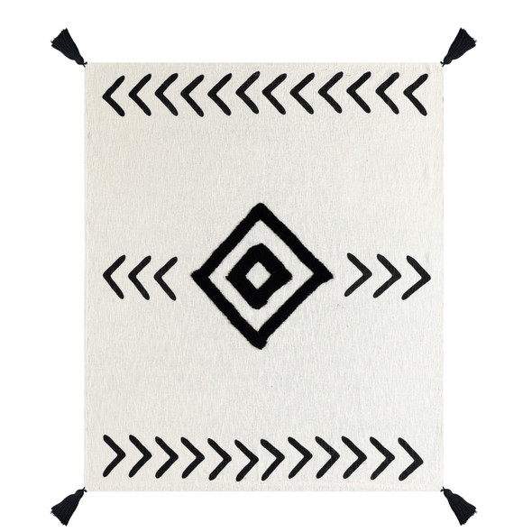 LR Home Avant-garde 80199 Black White Throw
