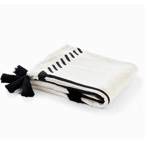 LR Home Avant-garde 80200 Black White Throw
