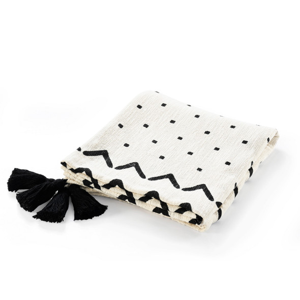 LR Home Avant-garde 80201 Black White Throw
