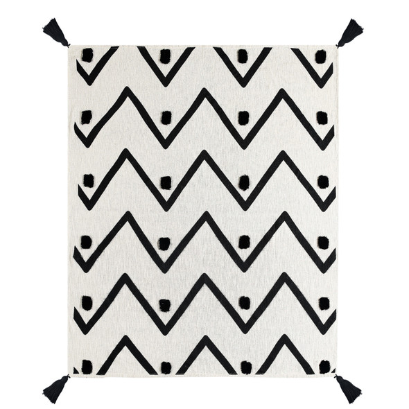 LR Home Avant-garde 80202 Black White Throw