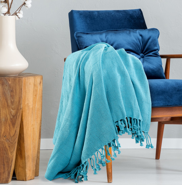 LR Home Heather 80261 Angel Blue Throw
