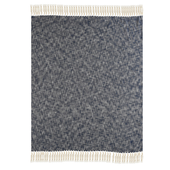 LR Home Denmark 80266 Navy Blue Ivory Throw