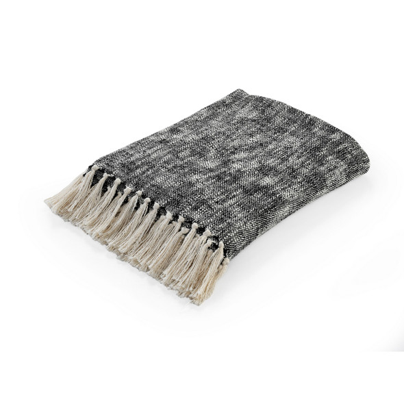 LR Home Denmark 80267 Jet Black Ivory Throw