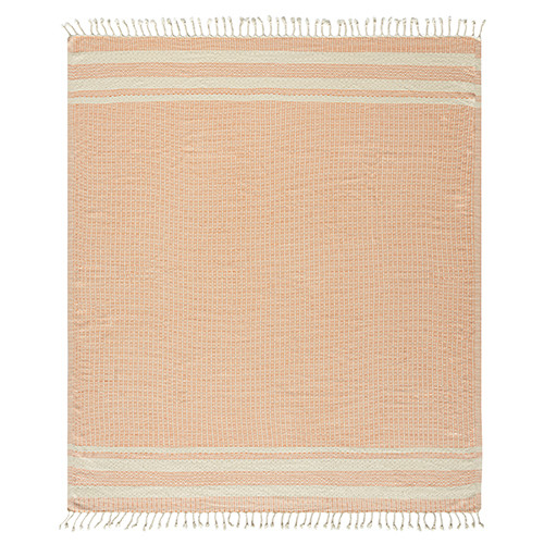 LR Home Breezy 80309 Orange Ivory Throw