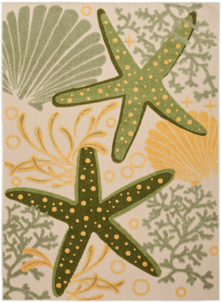 Nourison Aloha ALH24 Green Yellow Rug