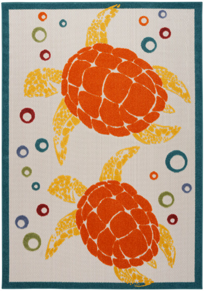 Nourison Aloha ALH27 Teal Multicolor Rug