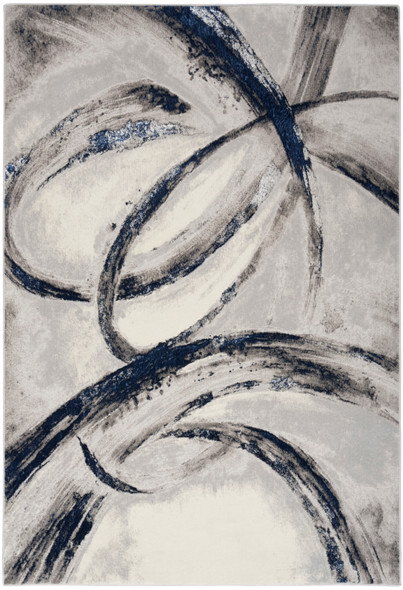 Nourison Splash BSK02 Grey Navy Rug