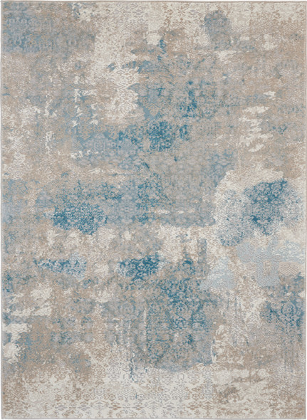 Nourison Karma KRM07 Ivory/Light Blue Rug