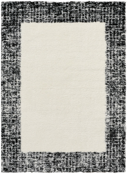 Nourison Pacific Shag PCS02 Ivory Black Rug