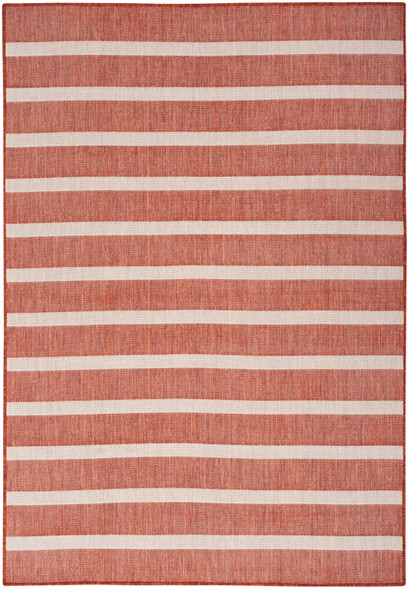 Nourison Positano POS03 Terracotta Ivory Rug