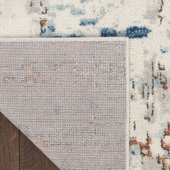 Nourison Quarry QUA01 Beige Blue Rust Rug