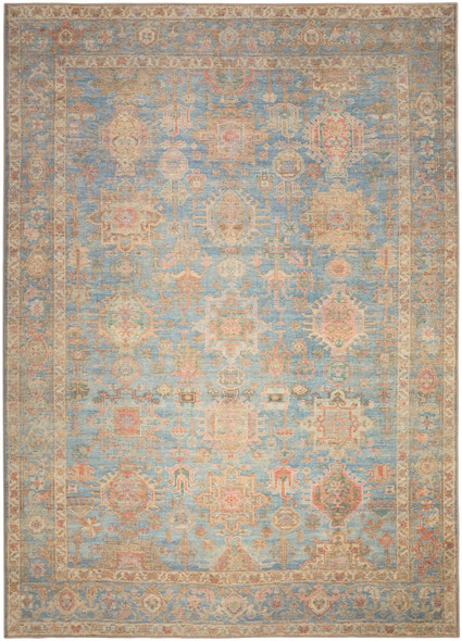 Nourison Vintage Washables VWS10 Navy Multicolor Rug