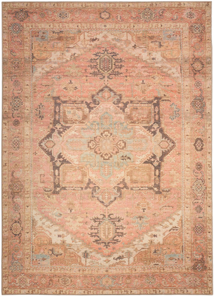 Nourison Vintage Washables VWS11 Coral Multicolor Rug