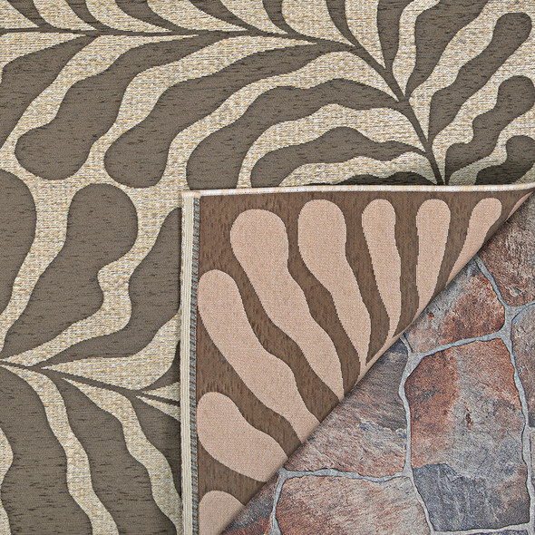 Couristan Castille 2918 6025 Fiore Mocha Rug