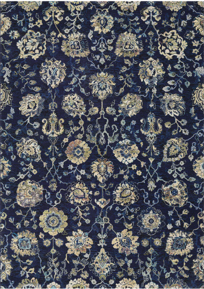 Couristan Easton 6337 5191 Adaline Navy Cream Rug