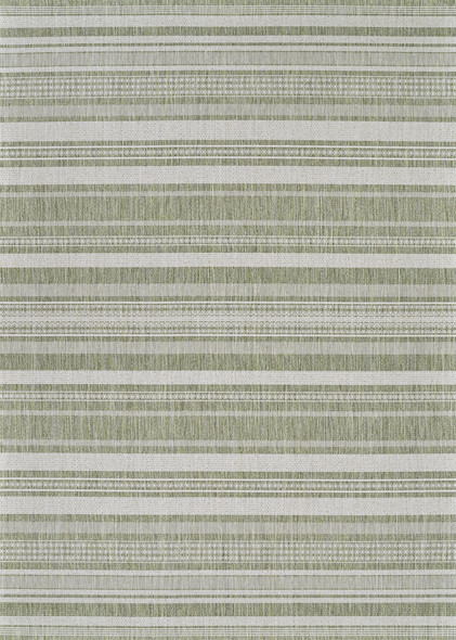 Couristan Recife 5313 4412 Gazebo Stripe Sage Leaf Ivory Rug