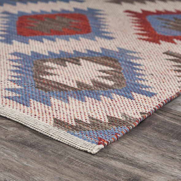 LR Home Aurora 81536 Red Blue Rug