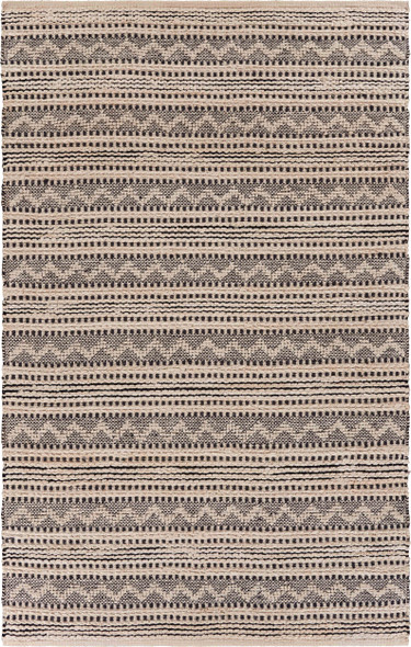 LR Home Bleached Naturals 81432 Charcoal Pink Rug
