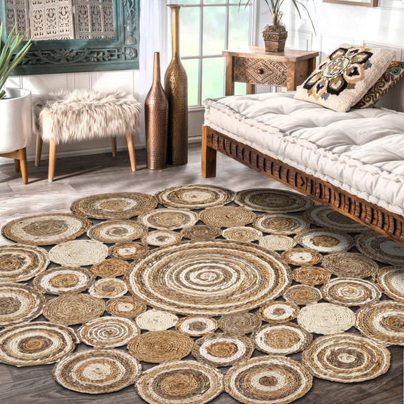 LR Home Boutique Jute 12039 Brown Multi Rug