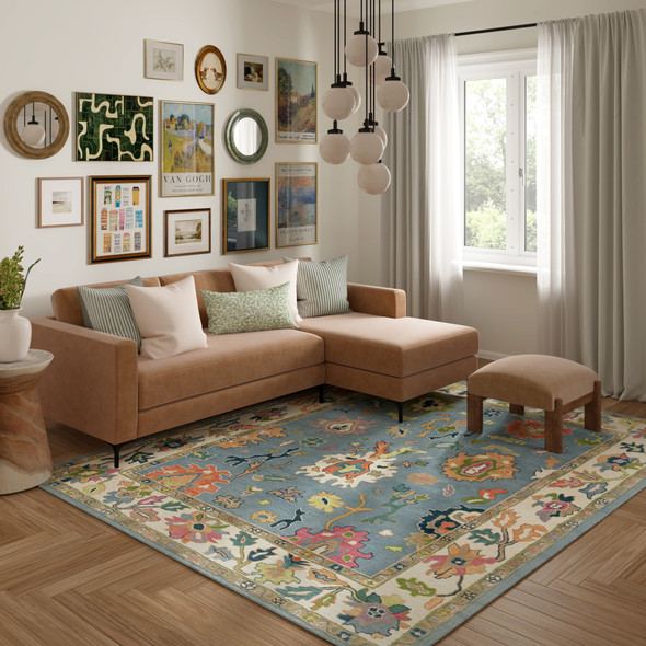 LR Home Elize 82943 Blue Ivory Rug