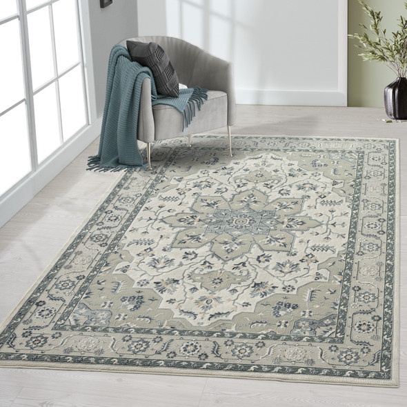 LR Home Imagine 81524 Gray Cream Ivory Rug