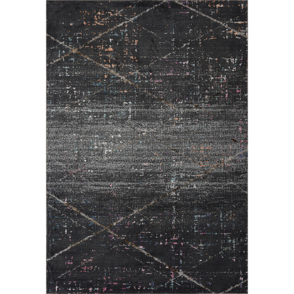 LR Home Impulse 81852 Charcoal Pink Orange Blue Rug