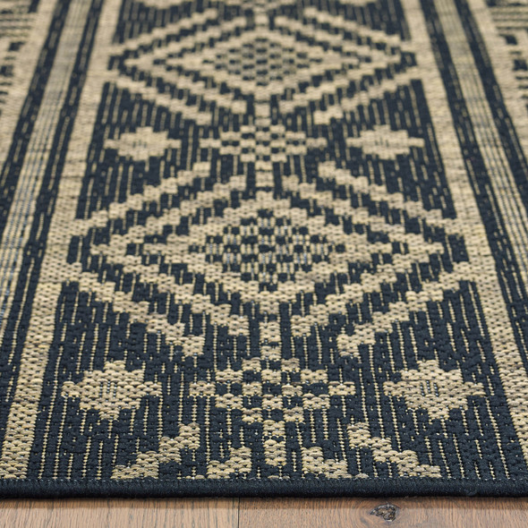 LR Home Sunshower 81241 Black Brown Rug
