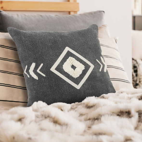 LR Home Avant-garde 07544 Natural Black Pillow