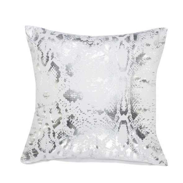 LR Home Beastly 07666 White Silver Pillow