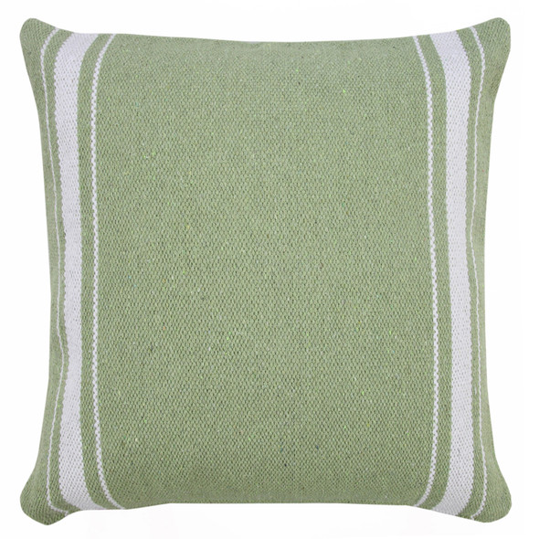 LR Home Cabana 07787 Green White Pillow