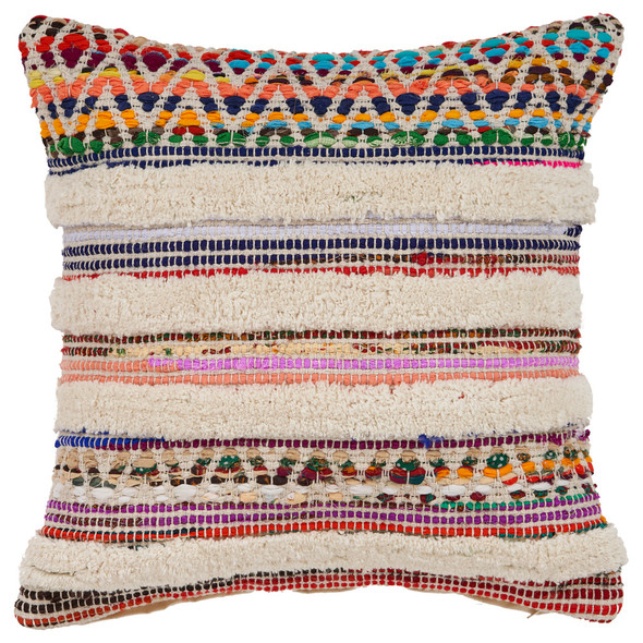 LR Home Chindi 07343 Multicolor Natural Pillow