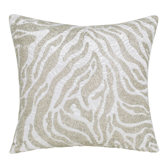 LR Home Cosmopolitan 08568 Ivory Silver Pillow