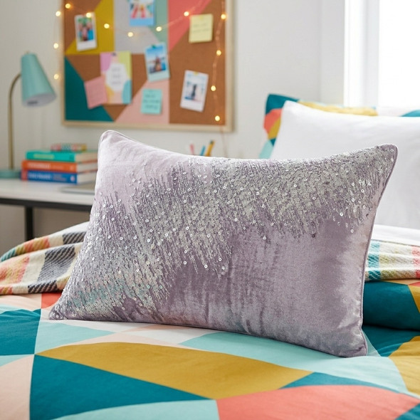 LR Home Cosmopolitan 08569 Gray Silver Pillow