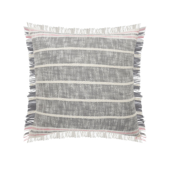 LR Home Drew 07619 Gray White Pink Pillow