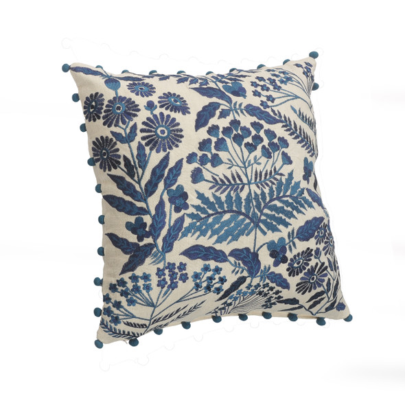 LR Home Dynasty 07507 White Navy Pillow