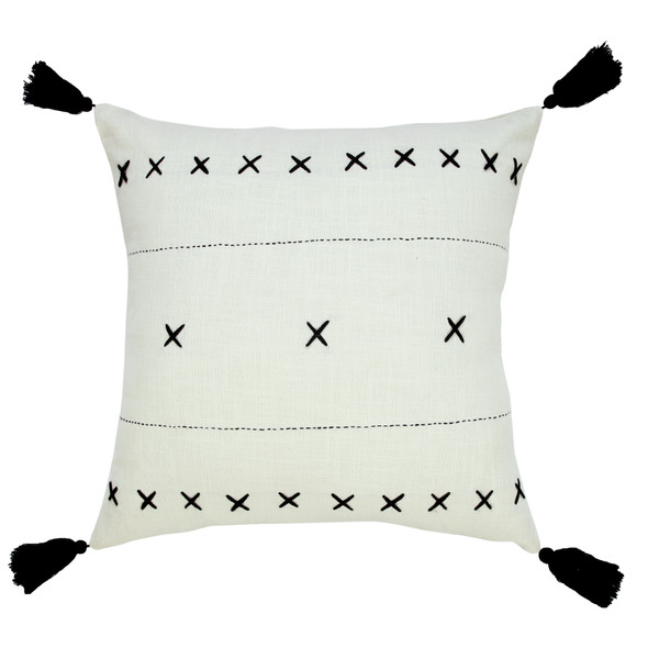 LR Home Dynasty 07815 Off-White Black Pillow