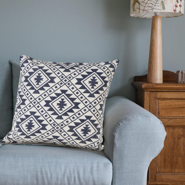LR Home El Paso 07795 Navy White Pillow