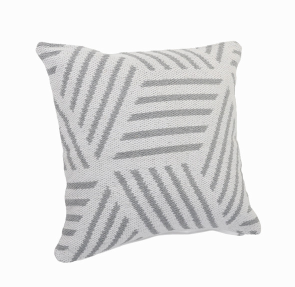 LR Home Elemental 07552 Gray White Pillow