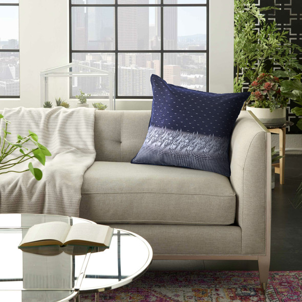 LR Home Felicity 07477 Navy White Pillow